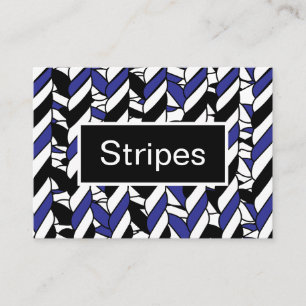Zwart Wit Blauw Rope Stripes Visitekaartje