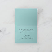 Zwart Wit Blauw Toile RSVP Antwoorden Kaarten (Binnen)