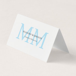 Zwart Wit Blauwe Minimalistische Professionele Mon Visitekaartje