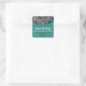 Zwart Wit Blauwgroen Mandala Healing Blend Labels (Tas)