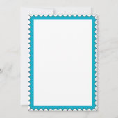 Zwart-wit Blauwgroen Vrijgezellenfeest Kaart (Achterkant)