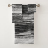 Zwart-wit Blended Lines Abstract Bad Handdoek (Insitu)