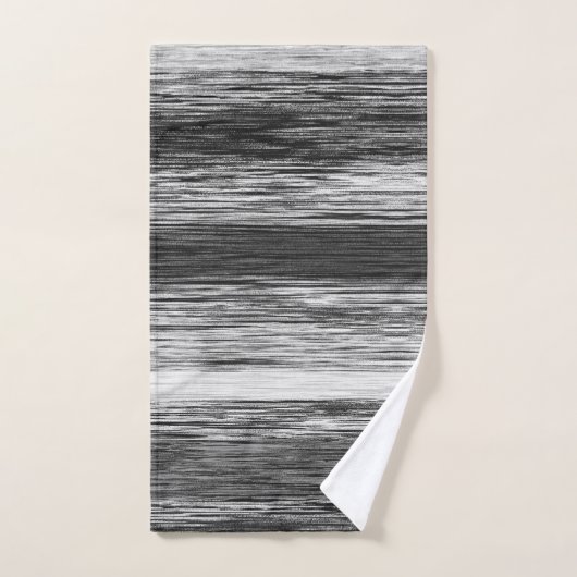 Zwart-wit Blended Lines Abstract Bad Handdoek (Handdoek)