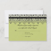 Zwart wit, blik zilver, 15e Quinceanera Kaart (Achterkant)