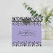 Zwart-wit, blik zilver, vet Mitzvah Invite Kaart (Staand voorkant)