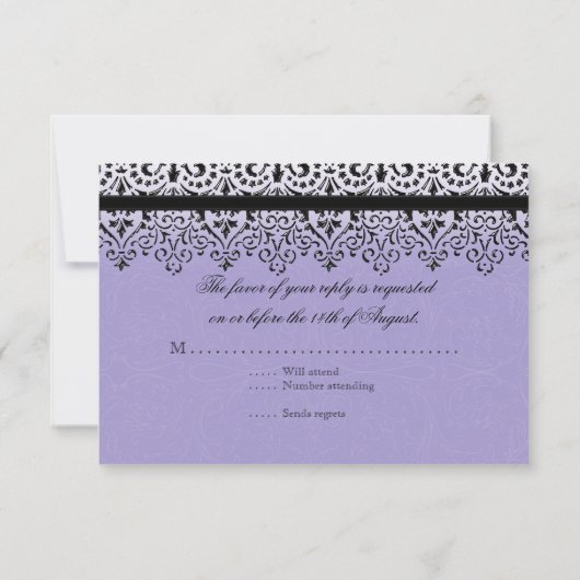 Zwart wit, blik zilver, vet Mitzvah RSVP (Achterkant)