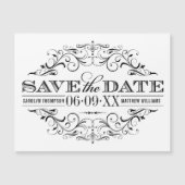 zwart-wit bloei Save the Date (Voorkant)