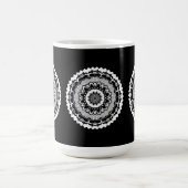 Zwart-Wit Bloem Mandala Mok (Center)