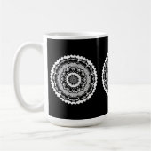 Zwart-Wit Bloem Mandala Mok (Links)
