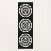 Zwart-Wit Bloem Mandala Yoga Mat (Achterkant)