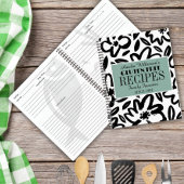 Zwart-wit bloem modern recept notitieboek