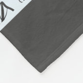 Zwart-wit bloem naadloos patroon met naam fleece deken (Hoek)