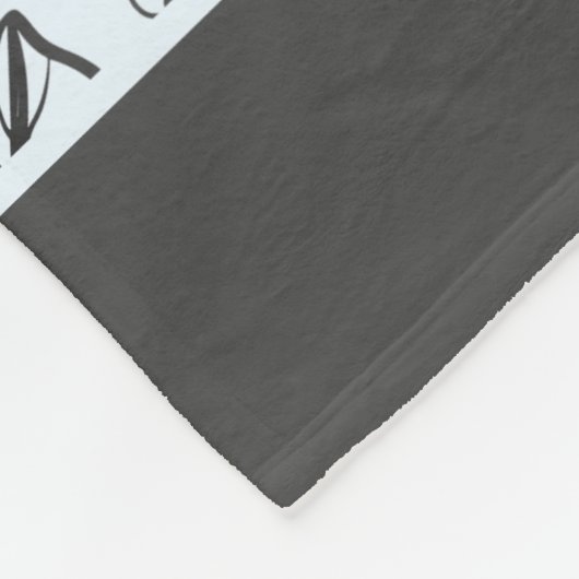 Zwart-wit bloem naadloos patroon met naam fleece deken (Hoek)