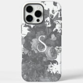 Zwart-wit Bloemen Artistieke Gepersonaliseerde Gif Case-Mate iPhone Case (Achterkant)