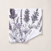 Zwart-wit bloemen bad handdoek (Wasdoekje)