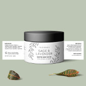 Zwart & Wit Bloemen Body Butter Jar Product Label Waterfles Etiket