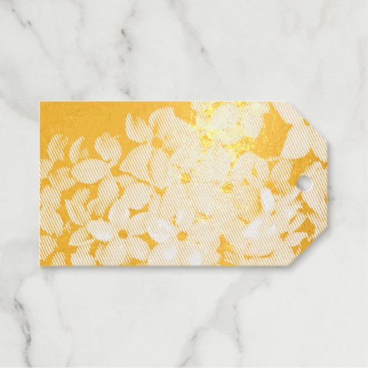 zwart-wit bloemen cadeaulabels (Voorkant (horizontaal))