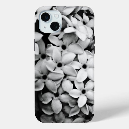 zwart-wit bloemen Case-Mate iPhone case (Achterkant)