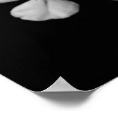 Zwart-wit bloemen close-up poster (Hoek)