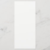 Zwart-wit Bloemen Decal Receptie Menu (Achterkant)