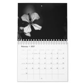 Zwart-wit bloemen fotografie kalender (Feb 2027)