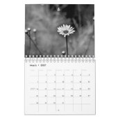 Zwart-wit bloemen fotografie kalender (Mar 2027)