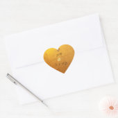 Zwart Wit Bloemen Goud Kraft Bewaar de datum Hart Sticker (Envelop)