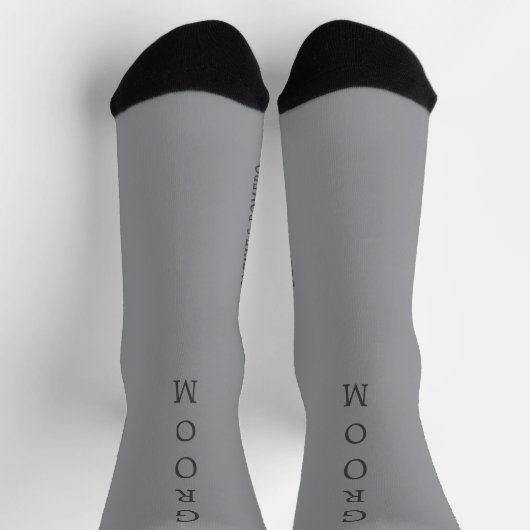 Zwart & Wit Bloemen GROOM Bruilofts Sokken (Top)
