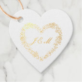 Zwart & Wit Bloemen Hart Trouw Favoriet Doos Bedankjes Labels (Voorkant)