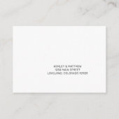 Zwart Wit Bloemen Huwelijk RSVP Informatiekaartje (Achterkant)