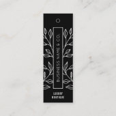 Zwart & Wit Bloemen Kleding Boutique Prijs Label (Voorkant)