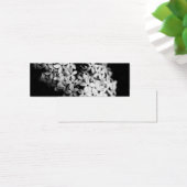Zwart-wit bloemen mini visitekaartjes (Bureau)