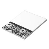 Zwart-wit bloemen Notitieboekje Notitieblok (Linkerzijde)