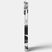 Zwart & Wit Bloemen Ontwerp iPhone / iPad hoesje (Achterkant / Links)