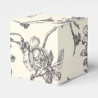 Zwart-wit Bloemen Party Favor Box Bedankdoosjes