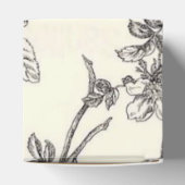 Zwart-wit Bloemen Party Favor Box Bedankdoosjes (Bovenkant)