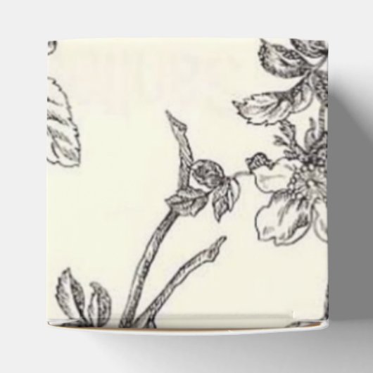 Zwart-wit Bloemen Party Favor Box Bedankdoosjes (Bovenkant)