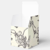 Zwart-wit Bloemen Party Favor Box Bedankdoosjes (Geopend)