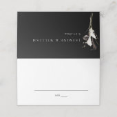 Zwart & Wit Bloemen Plaats Kaart Plaatskaartje (Buitenkant ongevouwen)