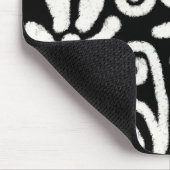 Zwart Wit Bloemen & Swirls Bloemen Swirl Muismat (Hoek)