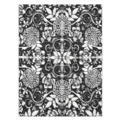 Zwart-wit Bloemen Tafelkleed (Voorkant)