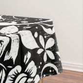 Zwart-wit Bloemen Tafelkleed (Voorbeeld)