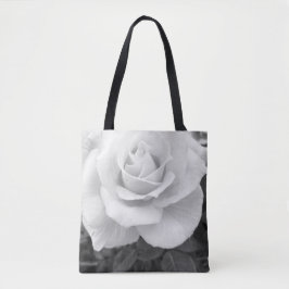 Zwart-wit Bloemen Tas
