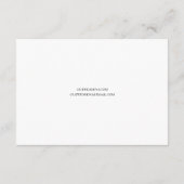 Zwart-wit Bloemen Trouwdetails Kaart (Achterkant)