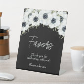 Zwart-wit Bloemen Vrijgezellenfeest Favorieten Reclamebord Met Voetstuk (Insitu)