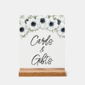 Zwart Wit Bloemen Vrijgezellenfeest Kaarten en ges Acryl Bord (Voorkant)