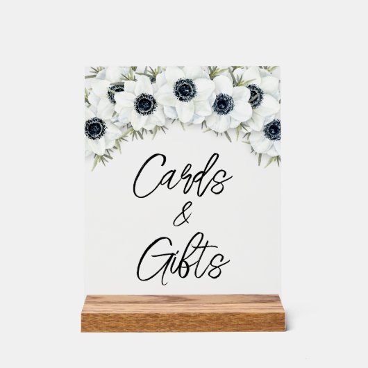 Zwart Wit Bloemen Vrijgezellenfeest Kaarten en ges Acryl Bord (Voorkant)