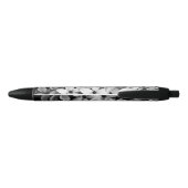 zwart-wit bloemen zwarte inkt pen (Achterkant)