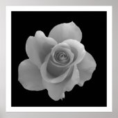 Zwart-wit bloemenfotografie poster (Voorkant)