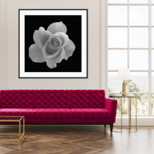 Zwart-Wit Bloemenfotografie Poster